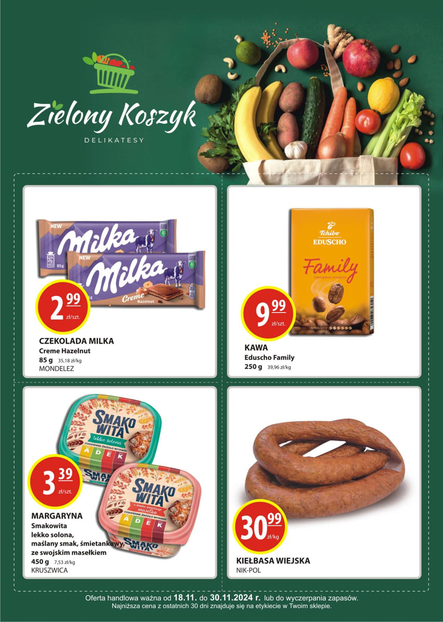 Zielony koszyk gazetka