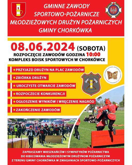 Gminne Zawody Sportowo - Pożarnicze Młodzieżowych Drużyn Pożarniczych Gminy Chorkówka