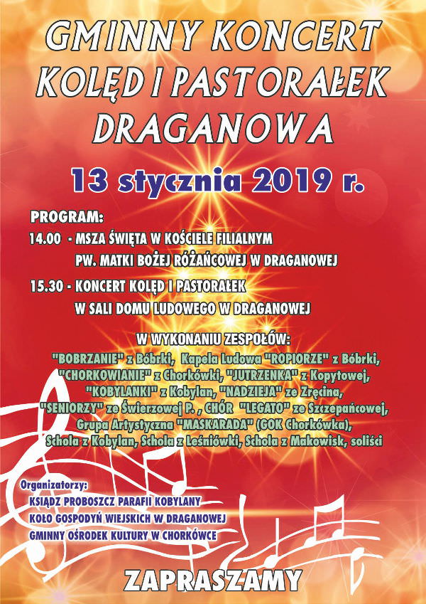 Gminny Koncert Kolęd i Pastorałek w Draganowej