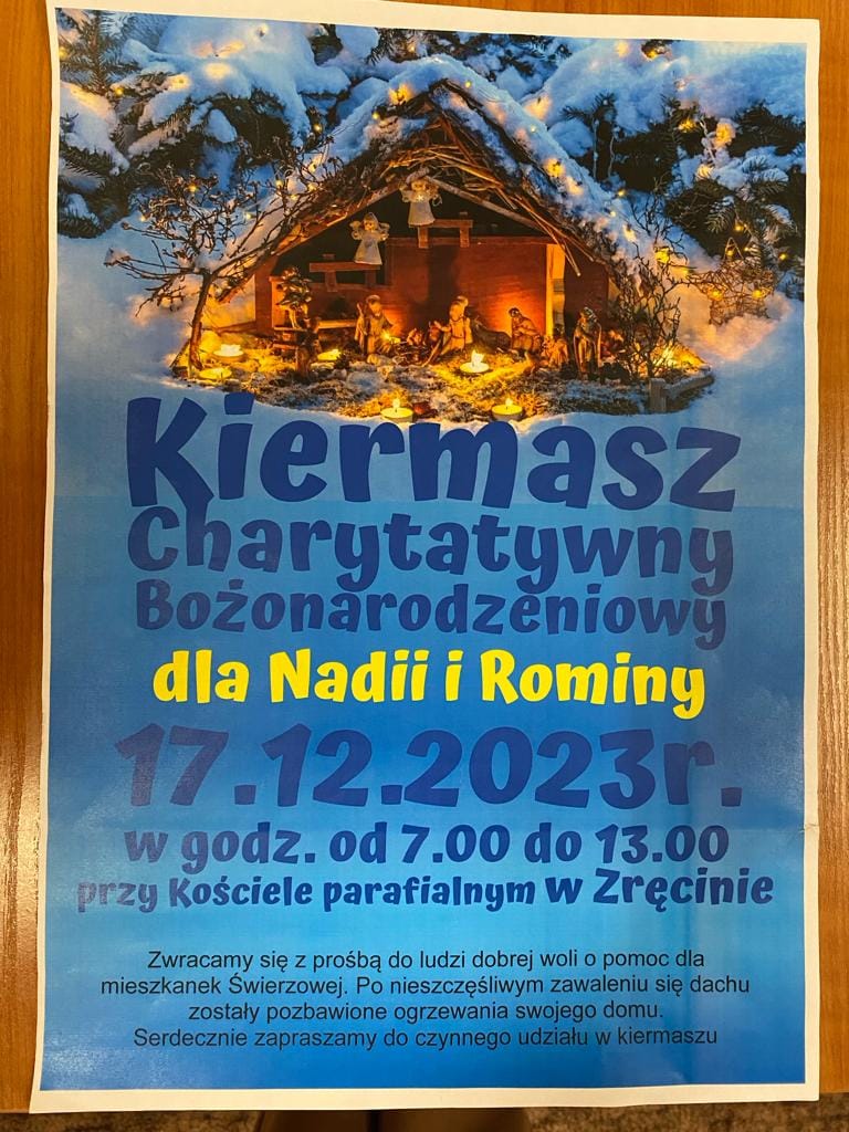 Kiermasz Charytatywny Bożonarodzeniowy dla Nadii i Rominy