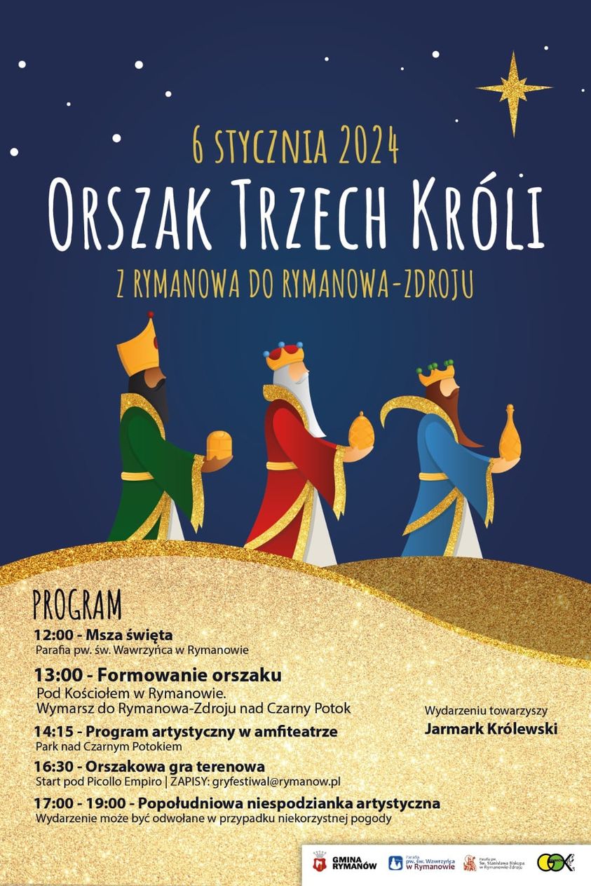 Orszak Trzech Króli z Rymanowa do Rymanowa-Zdroju