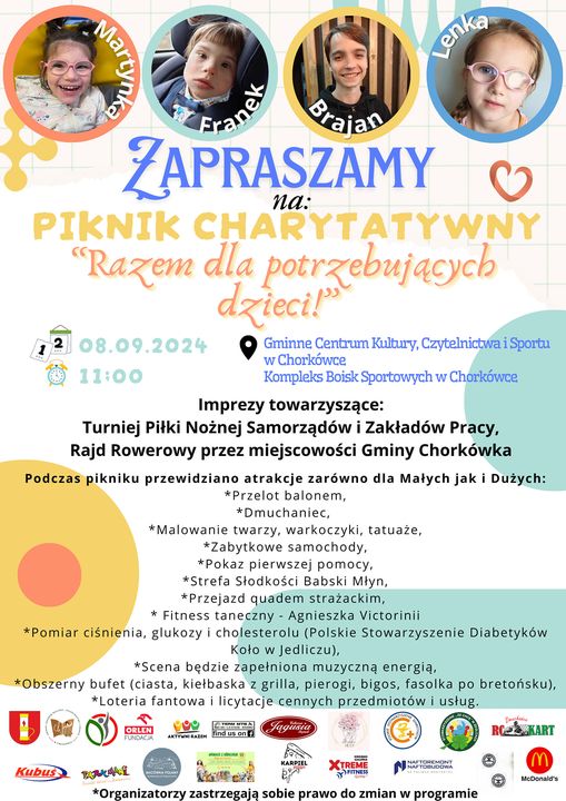 Piknik charytatywny "Razem dla potrzebujących dzieci"