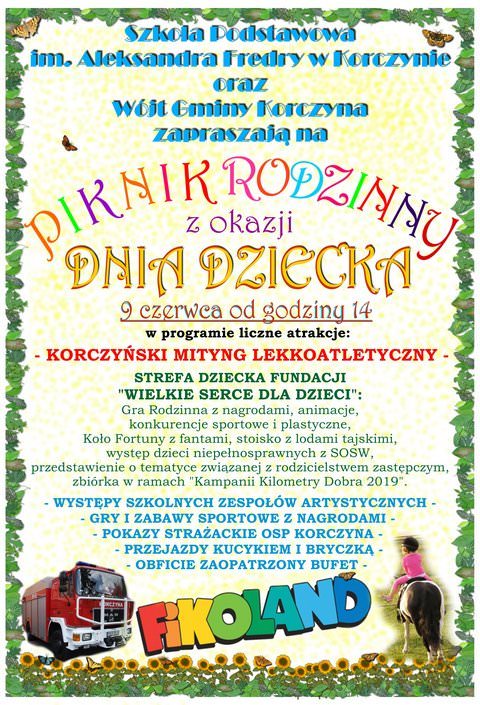 Piknik Rodzinny z okazji Dnia Dziecka w Korczynie