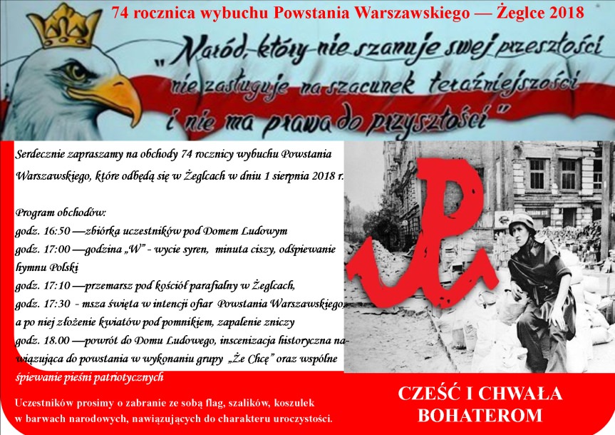 Uroczystość patriotyczna w Żeglcach