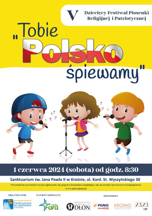 V Dziecięcy Festiwal Piosenki Religijnej i Patriotycznej "Tobie Polsko śpiewamy"