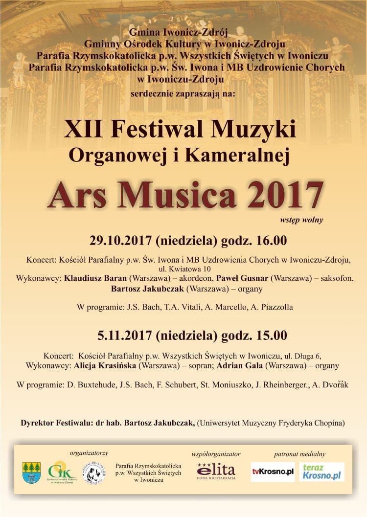 XII Festiwal Muzyki Organowej i Kameralnej 