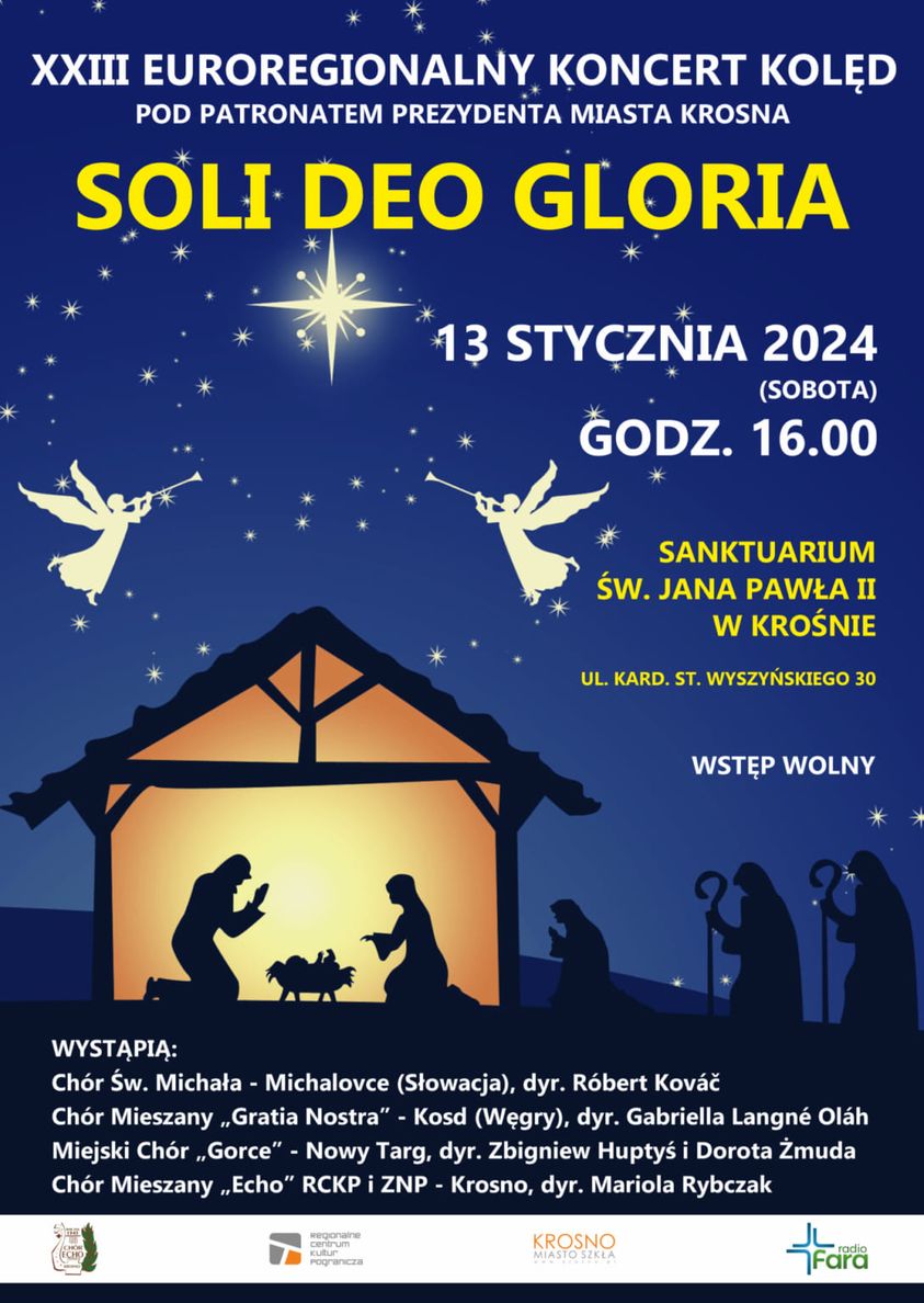 XXIII Euroregionalny Koncert Kolęd "Soli Deo Gloria" w Krośnie