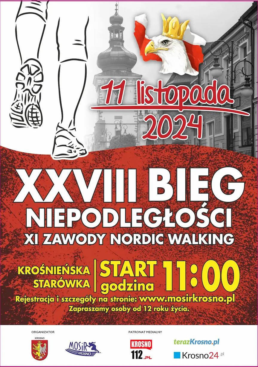 XXVIII Bieg Niepodległości i XI Zawody Nordic Walking w Krośnie