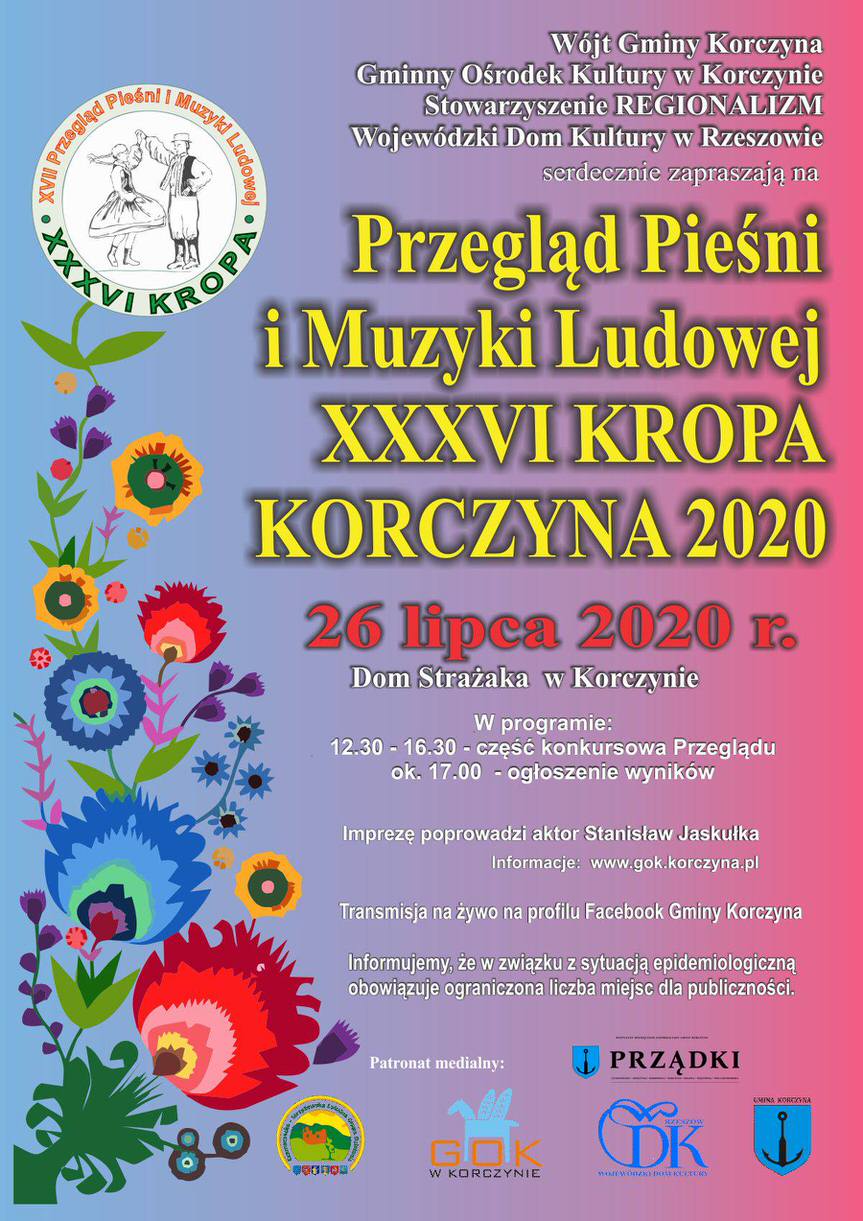 XXXVI Przegląd Pieśni i Muzyki Ludowej KROPA w Korczynie