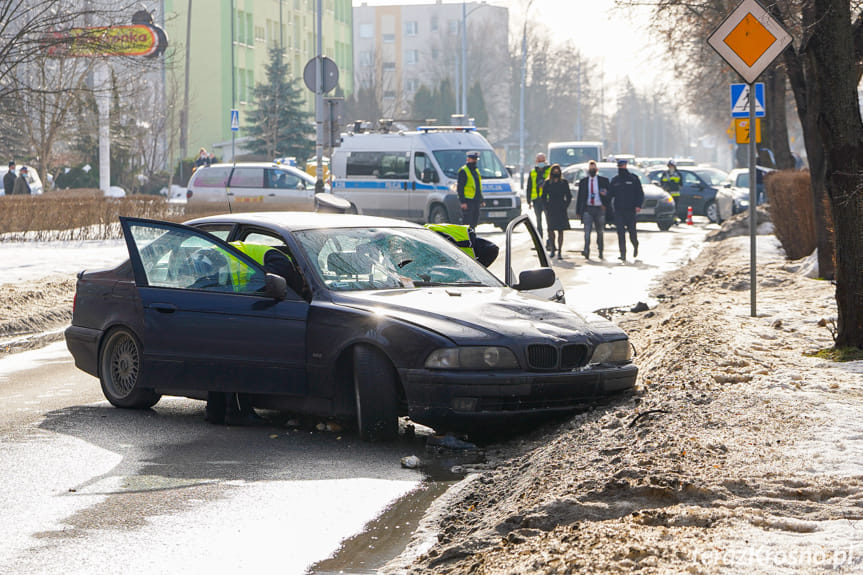 Wypadek na ulic Bohaterów Westerplatte w Krośnie