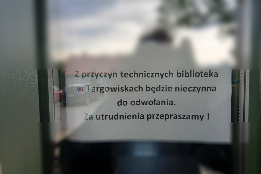 Było wielkie otwarcie. Biblioteka w Targowiskach zamknięta. Dlaczego?