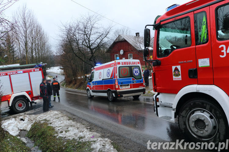 Audi w rowie w Łękach Dukielskich