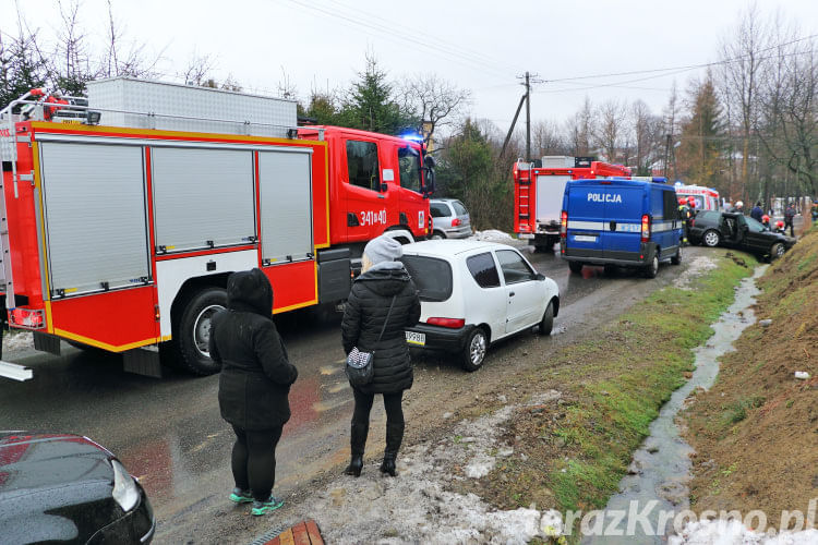 Audi w rowie w Łękach Dukielskich