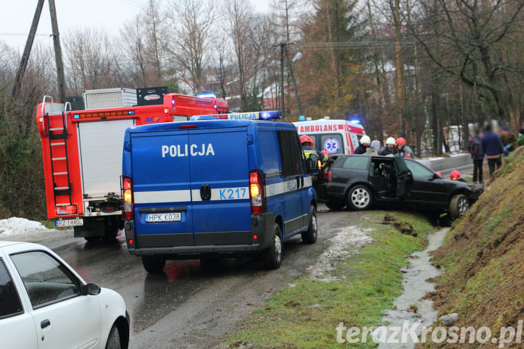 Audi w rowie w Łękach Dukielskich