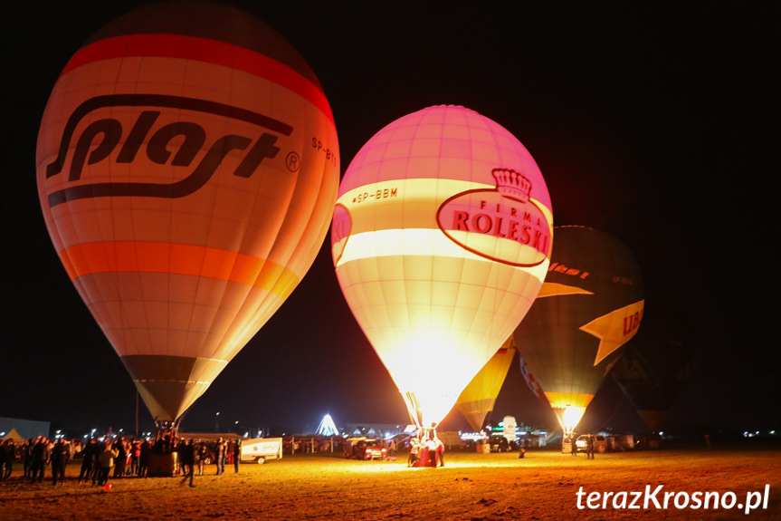 Balony nad Krosnem 2019 - Nocny pokaz balonów