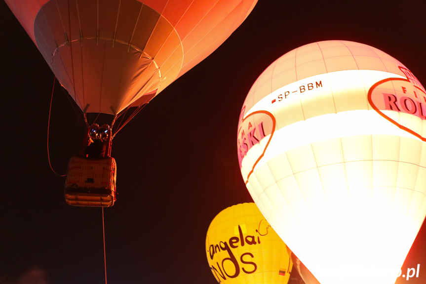 Balony nad Krosnem 2019 - Nocny pokaz balonów