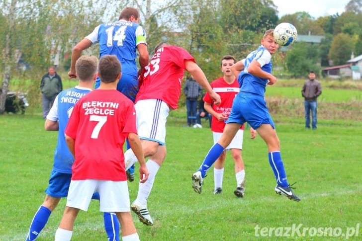 Błękitni Żeglce - Jasiołka Świerzowa Polska 1:2