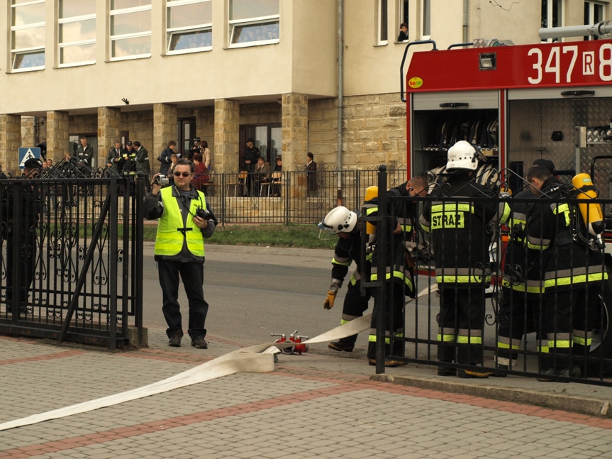 Ćwiczenia strażackie w Komborni