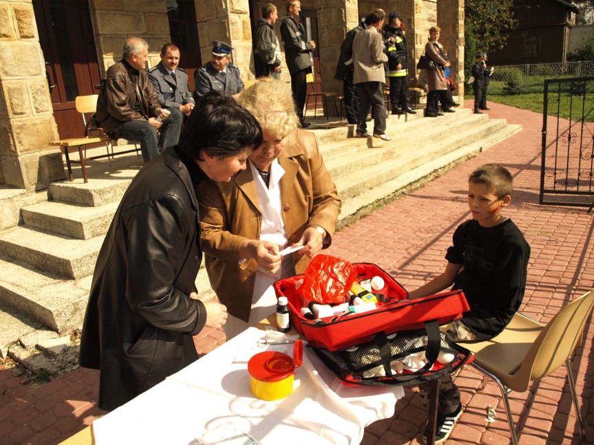 Ćwiczenia strażackie w Komborni