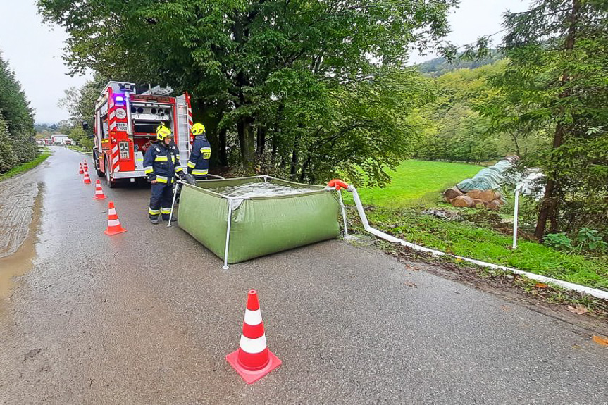 Ćwiczenia strażaków z gminy Rymanów