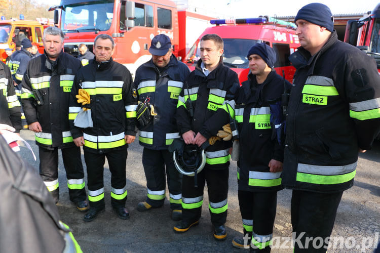 Ćwiczenia zgrywające OSP z gminy Wojaszówka