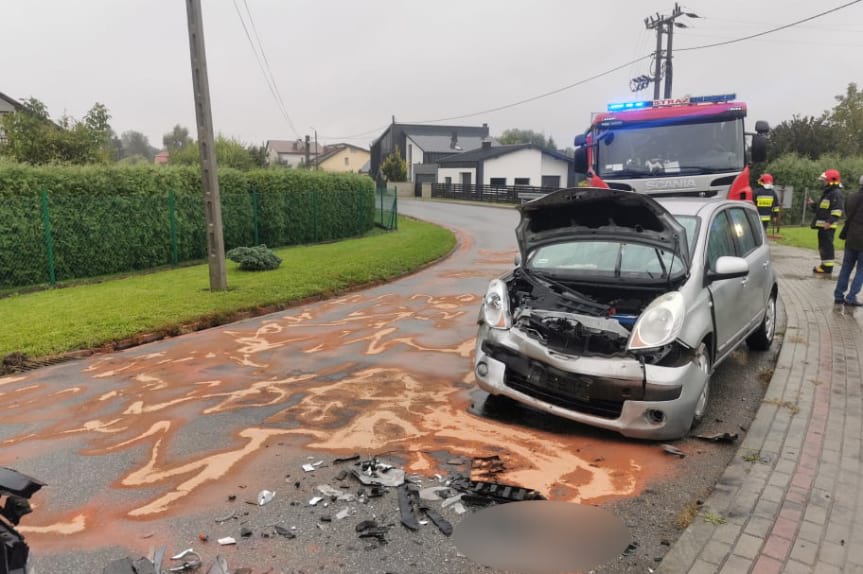 Czołowe zderzenie w Jedliczu