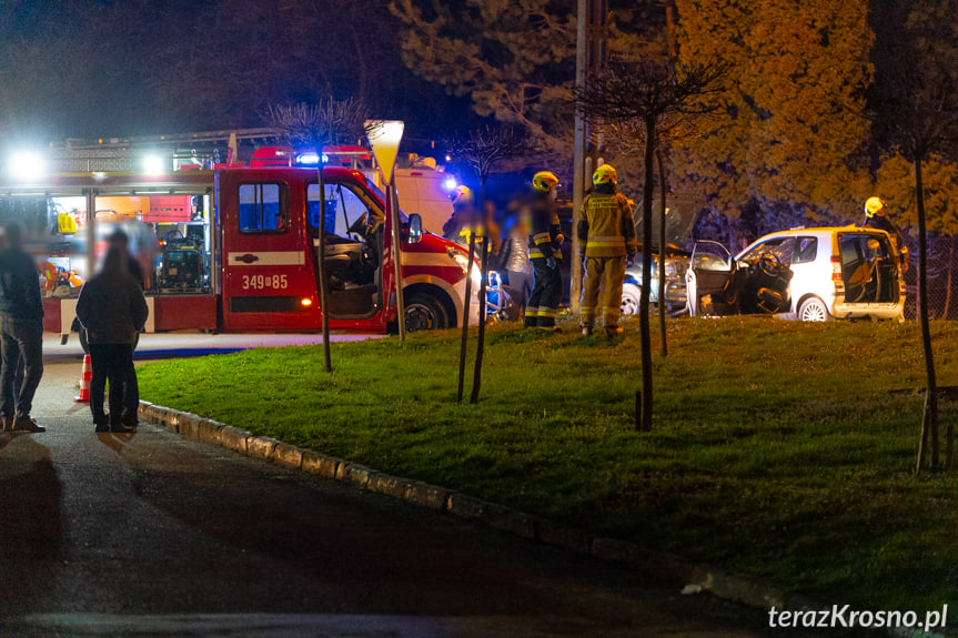 Czołowe zderzenie w Rymanowie