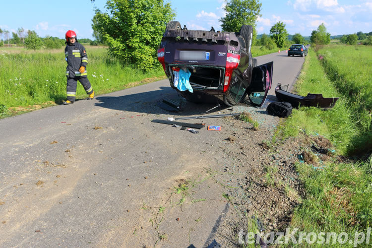 Dachowanie Volvo w Bóbrce