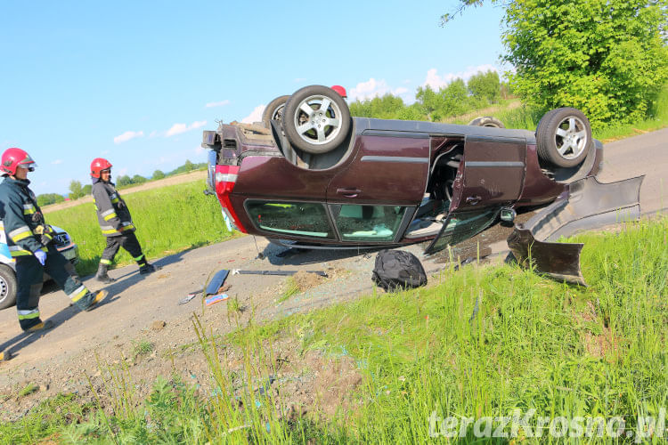 Dachowanie Volvo w Bóbrce