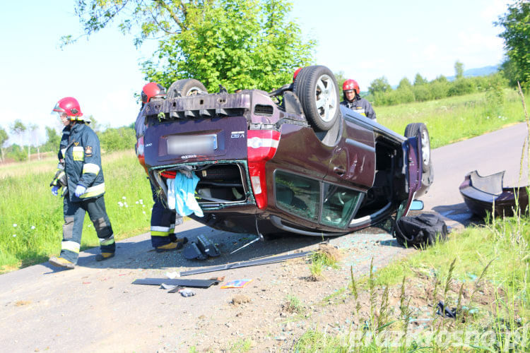 Dachowanie Volvo w Bóbrce