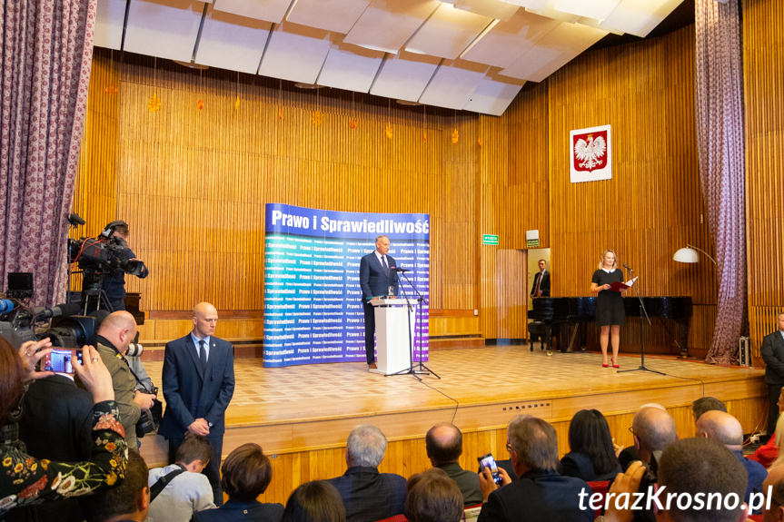 Jarosław Kaczyński w Krośnie, konwencja PiS