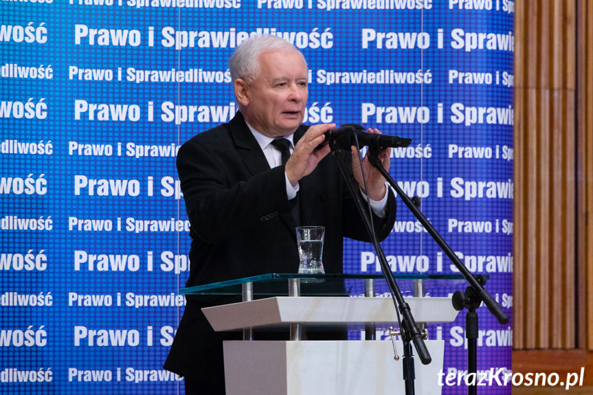 Jarosław Kaczyński w Krośnie, konwencja PiS