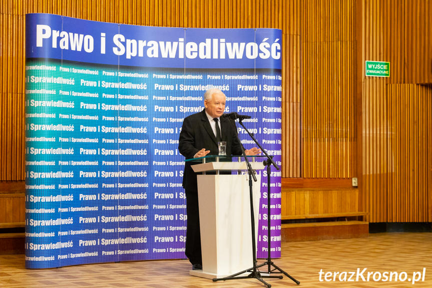 Jarosław Kaczyński w Krośnie, konwencja PiS