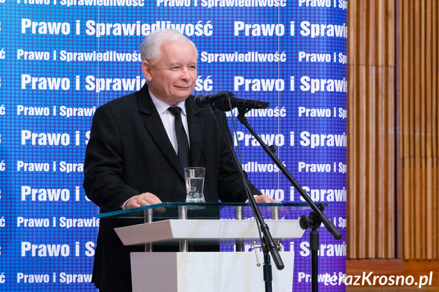 Jarosław Kaczyński w Krośnie, konwencja PiS