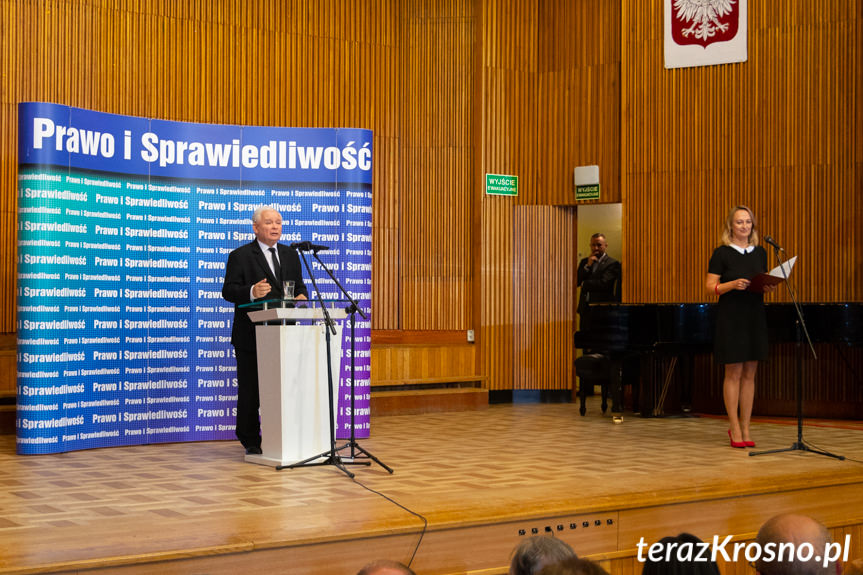 Jarosław Kaczyński w Krośnie, konwencja PiS