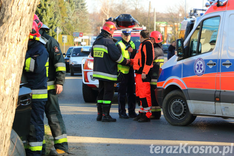 Jedlicze: Toyota uderzyła w drzewo