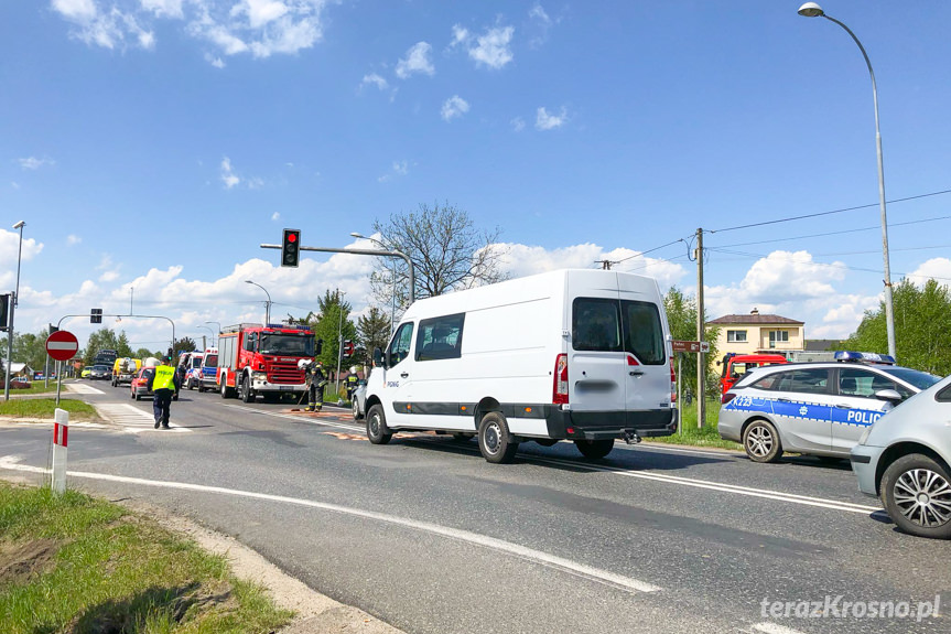 Kolizja 3 samochodów w Iwoniczu