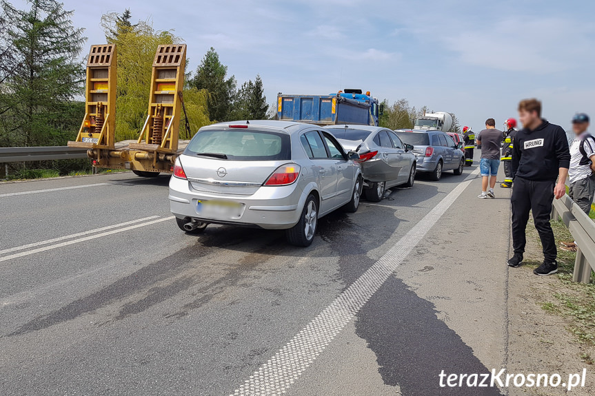 Kolizja 5 samochodów w Krośnie