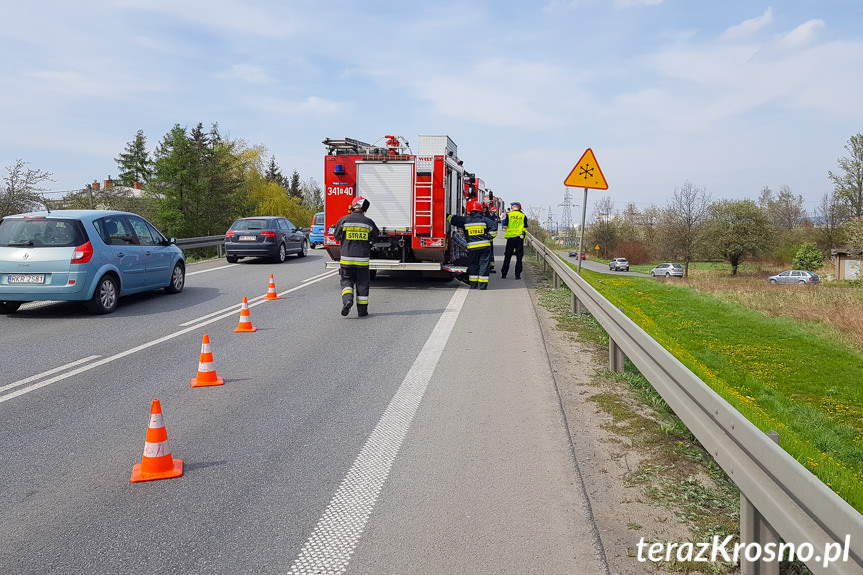 Kolizja 5 samochodów w Krośnie