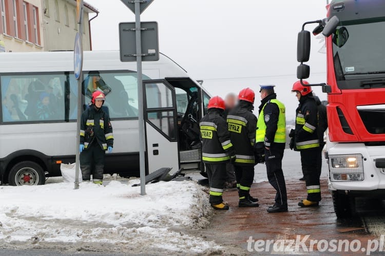 Kolizja busów w Miejscu Piastowym