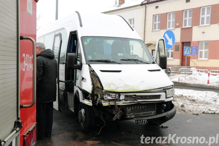 Kolizja busów w Miejscu Piastowym