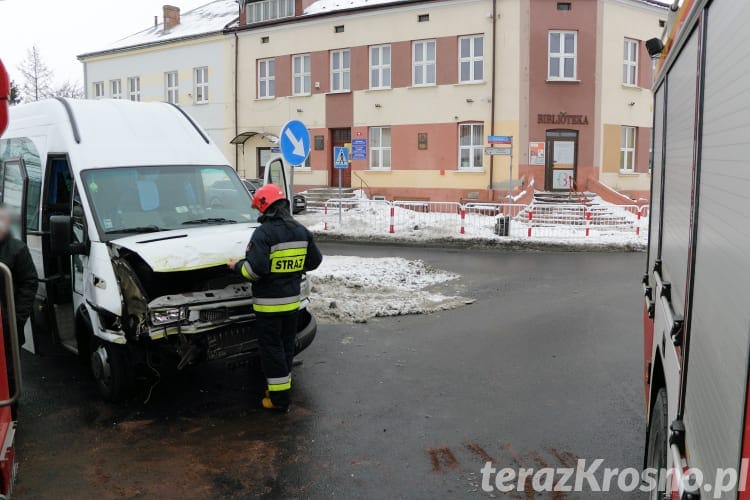 Kolizja busów w Miejscu Piastowym