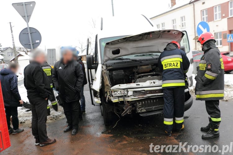 Kolizja busów w Miejscu Piastowym