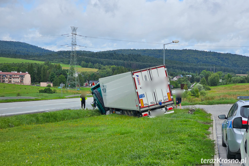 Kolizja ciężarówki w Barwinku