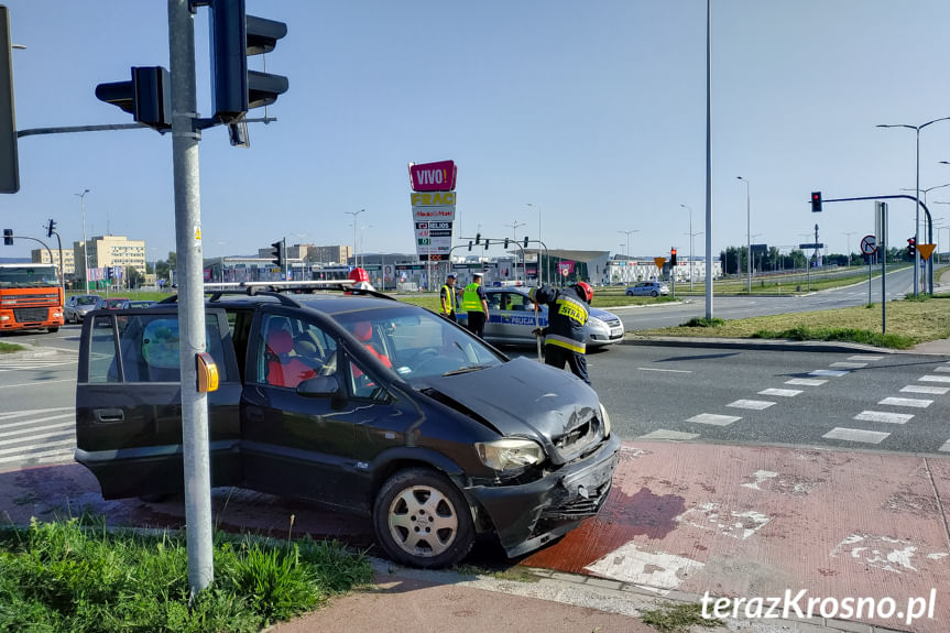 Kolizja dwóch samochodów na Bieszczadzkiej