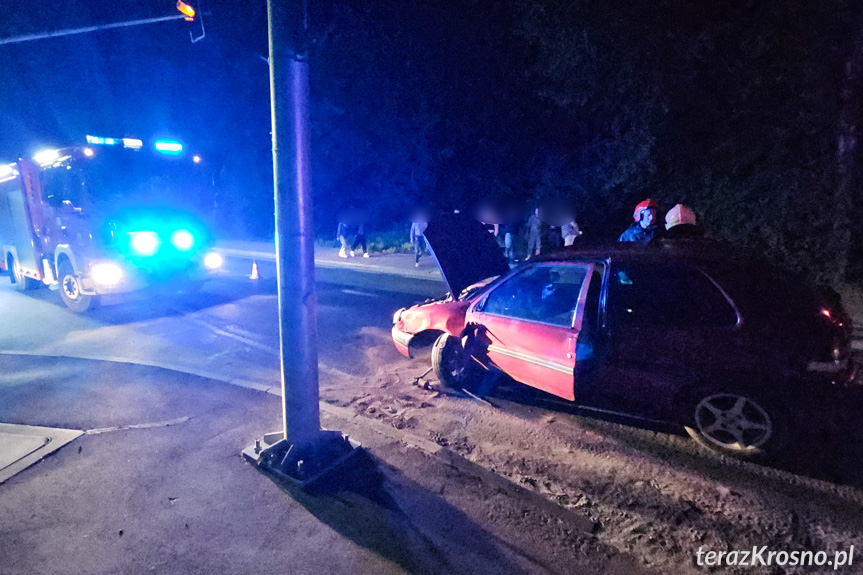 Kolizja trzech samochodów w Krośnie