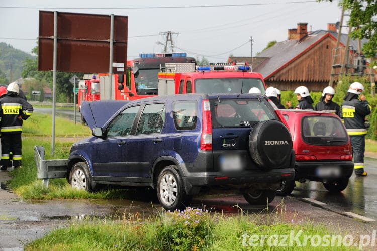 Kolizja dwóch samochodów w Posadzie Górnej