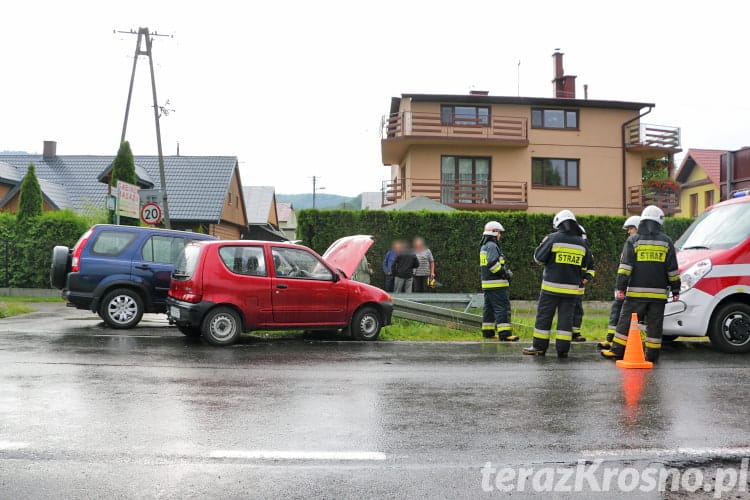 Kolizja dwóch samochodów w Posadzie Górnej