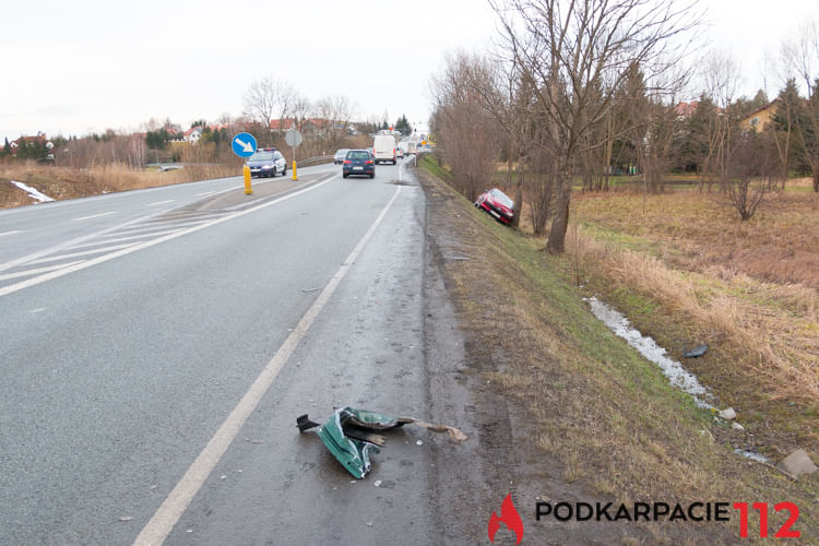 Kolizja na Bieszczadzkiej w Krośnie