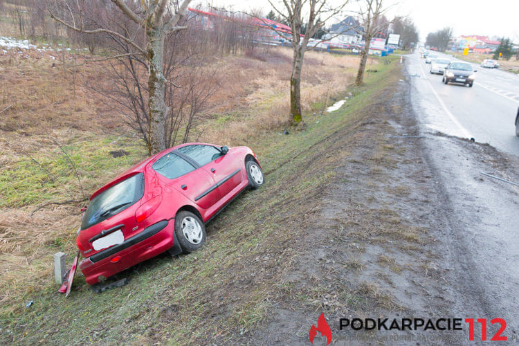 Kolizja na Bieszczadzkiej w Krośnie